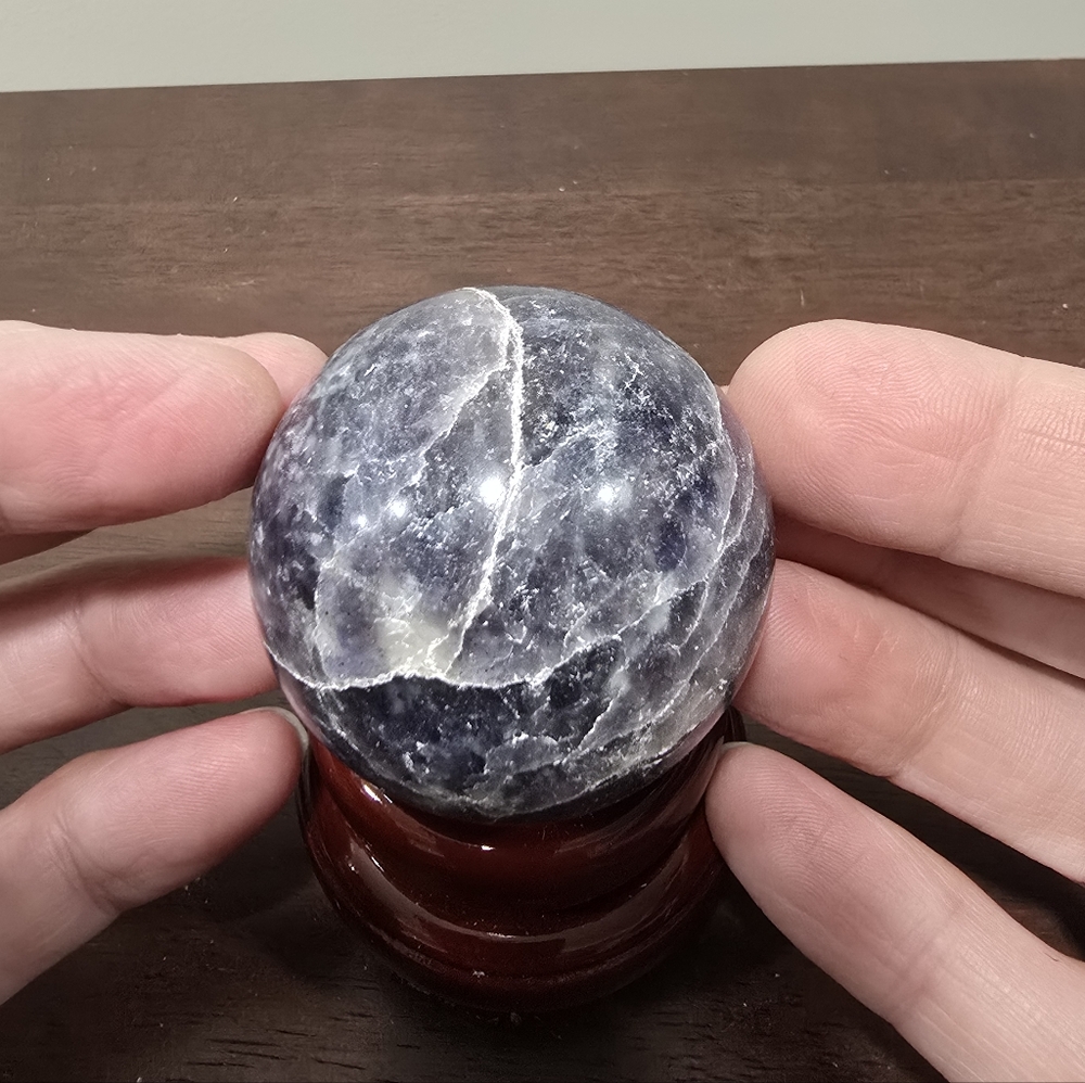 Iolite Sunstone Crystal Sphere 48 mm